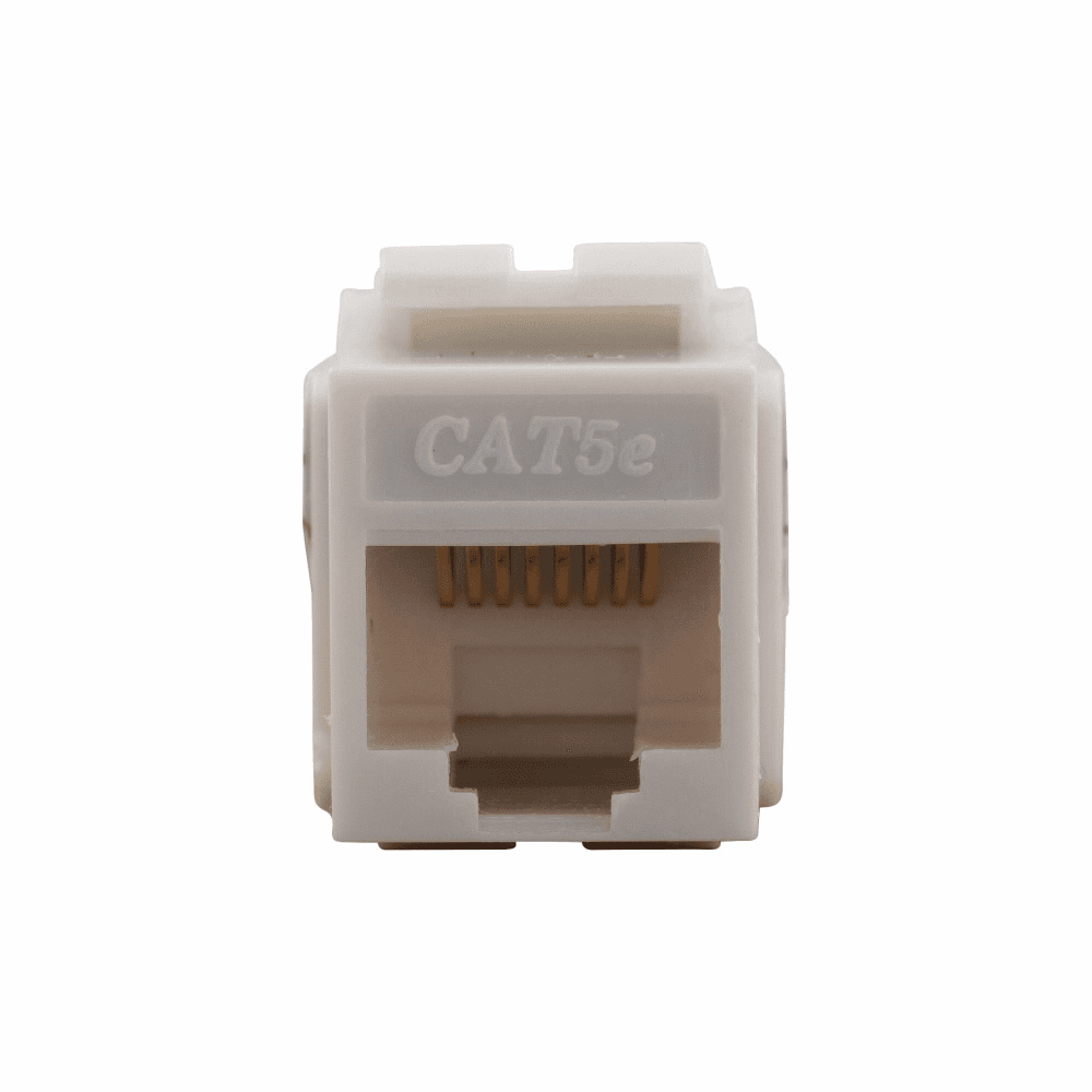 Eaton 5547-5EW 5547-5EW Eaton - Modular Data Jack, White, 8-position, 8-conductor, 568A/B, Category 5e RJ45, Jack, 0° to 40°C