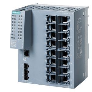 Siemens 6GK5216-0BA00-2AC2 SCALANCE XC216 managed Layer 2 IE switch; IEC 62443-4-2 certified; 16x 10/100 Mbps RJ45 ports; 1x console port, diagnostics LED; redundant power supply; temp. range -40 °C to +70 °C; mounting: DIN rail/S7 mounting rail/wall Office redundancy functions fea