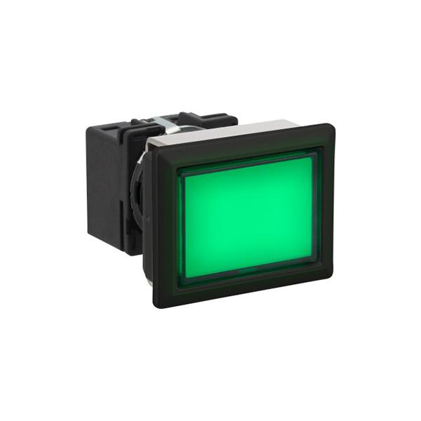 Idec LB8P-1T01VG LB 16mm Pilot light G, Sleek flush mount design,  Standard bezel with 16mm hole size also available,  Bright LED illumination,  27.9mm depth behind the panel,  3PDT contact block available,  5A contact ratings,  IP65 degree of protection,  Metallic or bla