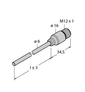 Turck TPS-206A-CF-H1141-L150 Temperature Detection, Probe, Stainless Steel, , Pt‐100 probe acc. to DIN EN 60751, Vibration an shock-resistant, Class A for temperatures, Class B for temperatures > 350 °C, Can be connected to TS, TTM, IM34, BL20, BL67 and excom, Max. temperature connector: 120°C, Connection mode: 4-wire connection, Process connection via compression fitting or thermowell.