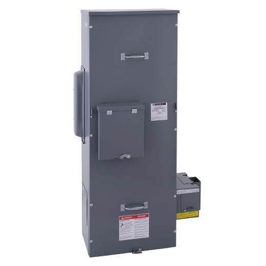 Schneider Electric EZM3400CBNBBTR Square D by Schneider Electric EZM3400CBNBBTR is a meter center main unit designed for indoor installation, featuring a steel enclosure and aluminium busbar. This unit measures H1368mm x W474mm x D278mm (H53.87" x W18.66" x D10.94") and operates at a rated voltage of 208Y/120Vac and 240/120Vac (Delta). It is equipped for busway tap circuit breaker metering with the main unit's neutral lugs positioned on the back and the busway connection on the right side. The EZM3400CBNBBTR supports a three-phase (3PH-4W) network and has a rated current of 400A for both the main unit and the busbar.