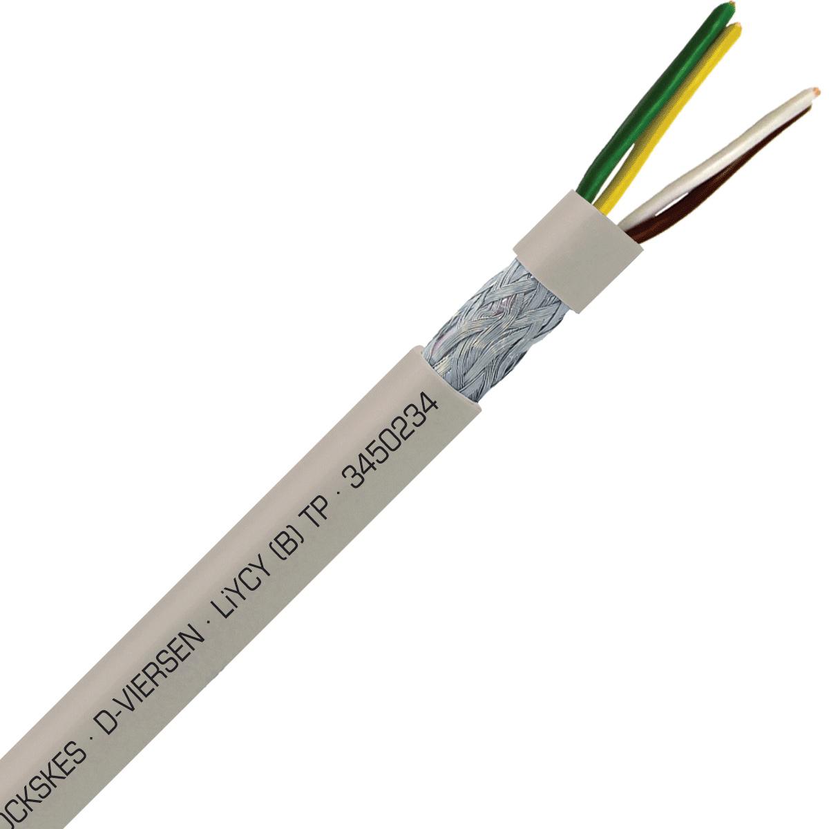 SAB 3450234 LiYCY (B) TP - 22 AWG/2pr, shielded multi-paired signal and control PVC cable with DIN color code