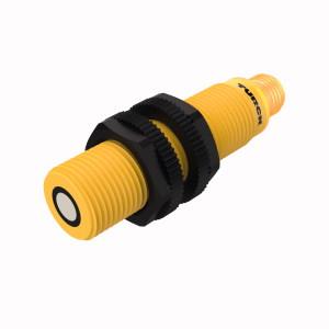 Turck RU50U-S18-LI8X-H1141 Ultrasonic Sensor, Diffuse Mode Sensor, Max. range 500 mm, Smooth sonic transducer face, Cylindrical housing S18, potted, Connection via M12 × 1 male connector, Temperature compensation, Blind zone: 5 cm, Range: 50 cm, Aperture angle of sonic cone: ±20 °, Analog output, 4…20 mA, Adjustable measuring range