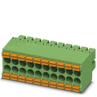 Phoenix Contact 1790179 Plug, nominal current: 8 A, rated voltage (III/2): 160 V, number of positions: 9 with 18 contacts, pitch: 3.5 mm, connection method: spring-cage connection, color: green, contact surface: tin
