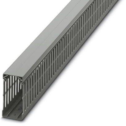 Phoenix Contact 3240198 Cable duct for installation and mounting in control cabinets, gray, comprising upper part and mounting base, width: 40 mm, height: 80 mm, length: 2000 mm
