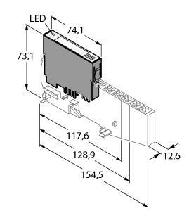 Turck BL20-4DI-24VDC-P BL20 electronic module, 4 Digital Inputs, PNP, , Fieldbus and connection technology independent, Protection class IP20, LEDs indicate status and diagnostic, Electronics galvanically separated from the field level via optocouplers, 4 digital inputs, 24 VDC, P switching