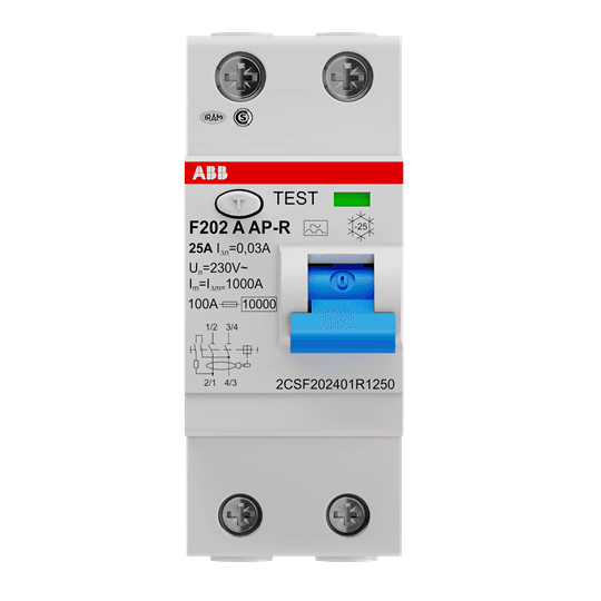 ABB Control F202A-25/0.03APR F202A-25/0.03APR ABB Control - RCD F200 2P 25A 30MA AP-R