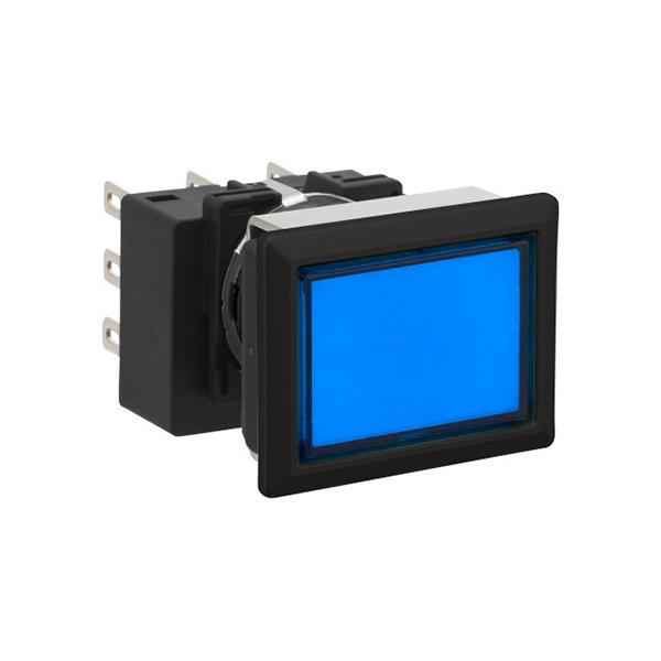 Idec LB8B-M1T3LS LB 16mm Pushbuttons 3PDT LS, Sleek flush mount design,  Standard bezel with 16mm hole size also available,  Bright LED illumination,  27.9mm depth behind the panel,  3PDT contact block available,  5A contact ratings,  IP65 degree of protection,  Metallic 