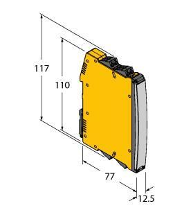 Turck IMXK12-AO01-1I-1I-H0/24VDC Analog Signal Isolator, 1-channel, Operating voltage 10…30 VDC, Input circuit monitored for wire break and short circuit, Complete galvanic isolation, HART transparent, Removable screw terminals, ATEX, IECEx, cULus, Use in zone 2, SIL 2