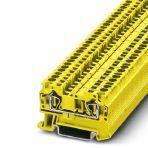 Phoenix Contact 3037148 Feed-through terminal block, nom. voltage: 800 V, nominal current: 32 A, connection method: Spring-cage connection, number of connections: 2, cross section: 0.08 mm² - 6 mm², AWG: 28 - 10, width: 6.2 mm, color: yellow, mounting type: NS 35/7,5, NS 35/15