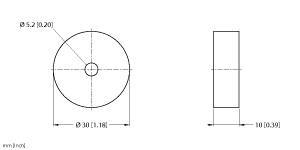 Turck DS-R30 Accessories, Spacer, , The spacer enables indirect mounting of tags on metal