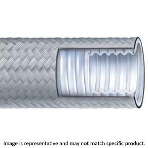 Garlock 32RFCTLP32LJF32LJFSS4FL-72 Hose Assembly; 1.97" Inside Diameter; 2.46" Outside Diameter; 72" Length; Seamless White Convoluted PTFE Tube; Braided Stainless Steel Cover; 525PSI at 70 Degree F Working Pressure; -20 to 350 Degree F Temperature; Both Ends Fitting