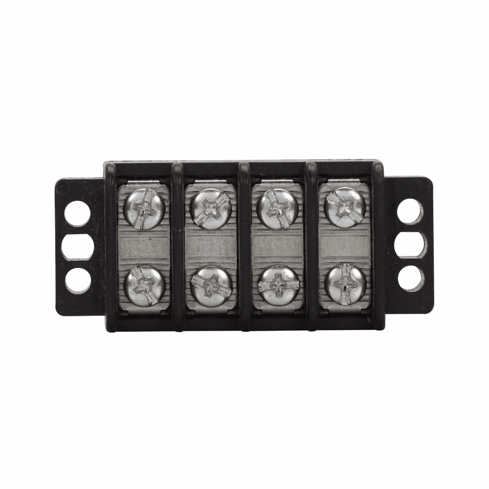 Cooper Bussmann TB200-08SS TB200-08SS Cooper Bussmann - Eaton Bussmann TB200 series panel mount terminal block connector, Breakdown voltage 4800V, 300V, 30A, Barrier, Eight-pole, Black, Molded thermoplastic base, tin-plated brass terminal, stainless steel SEMS philslot