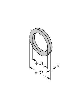 Turck FD-G1/2AFM30/34G1/2 Dichtung a. AFM30/34 Accessories, O-Ring, For Flow Sensors, G1/2“ O-ring AFM34, External diameter 27 mm, Internal diameter 21 mm, Thickness 2.0 mm