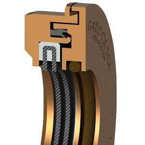 Garlock 29802-6028 Bearing Isolator; 3.9" Shaft Size; 4.935" Bore; 0.571" Width; 0.195" Flange Length; Bronze Stator/Rotor Material; FKM O-Ring Material; Graphite Filled PTFE Unitizing Ring Material; -22 to 400 Degree F Temperature; SGI Style Name