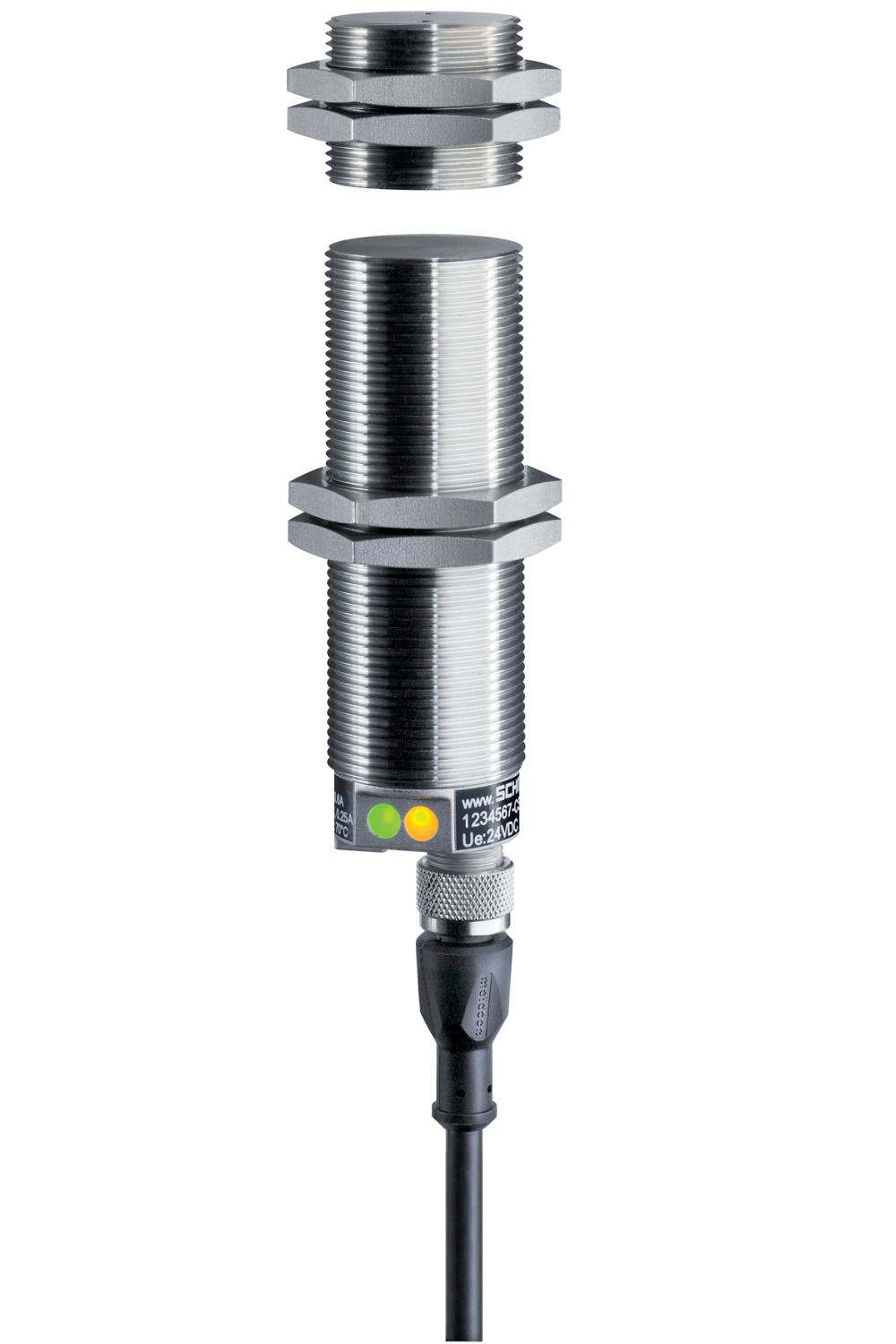 Schmersal CSS 11-30S-D-M-ST Safety sensors; Electronic safety sensors; Stainless steel enclosure; Max. 31 sensors can be wired in series.; Connector M12, 8-pole; Ø M30; High repeat accuracy of the switching points; Max. length of the sensor chain 200 m; 2 short-circuit proof PNP saf