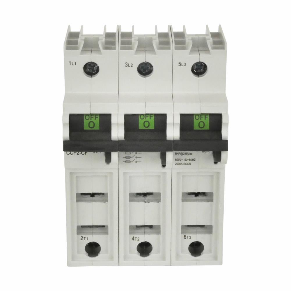 Eaton CCP2-3-60CF Eaton Bussmann series CCP UL98 fusible disconnect, Finger Safe, Lock-On provision, 600 Vac, 125 Vdc, 225A, UL98 fusible disconnect, Three-pole, 200 kA - CCP2-3-60CF