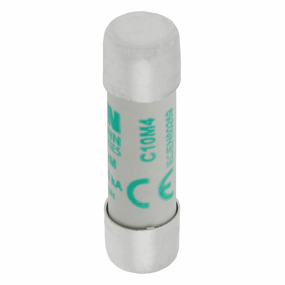 Cooper Bussmann C10M4 C10M4 Cooper Bussmann - Eaton Bussmann series low voltage 10 x 38 mm cylindrical/ferrule fuse, rated at 500 Volts AC, 4 Amps, 120 kA Breaking capacity, class aM, without indicator, compatible with a CHM Modular fuse holder