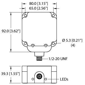 BI50-Q80-ADZ30X2-B3131 Part Image. Manufactured by Turck.