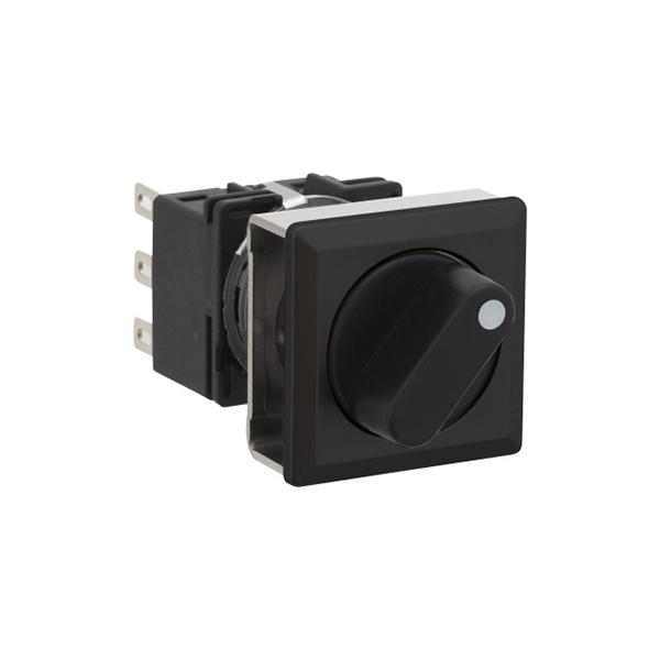 Idec LB7S-21T1V LB 16mm Selector SW SPDT, Sleek flush mount design,  Standard bezel with 16mm hole size also available,  Bright LED illumination,  27.9mm depth behind the panel,  3PDT contact block available,  5A contact ratings,  IP65 degree of protection,  Metallic or 