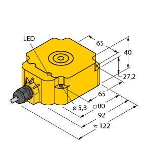 NI60-Q80-Y1X Part Image. Manufactured by Turck.