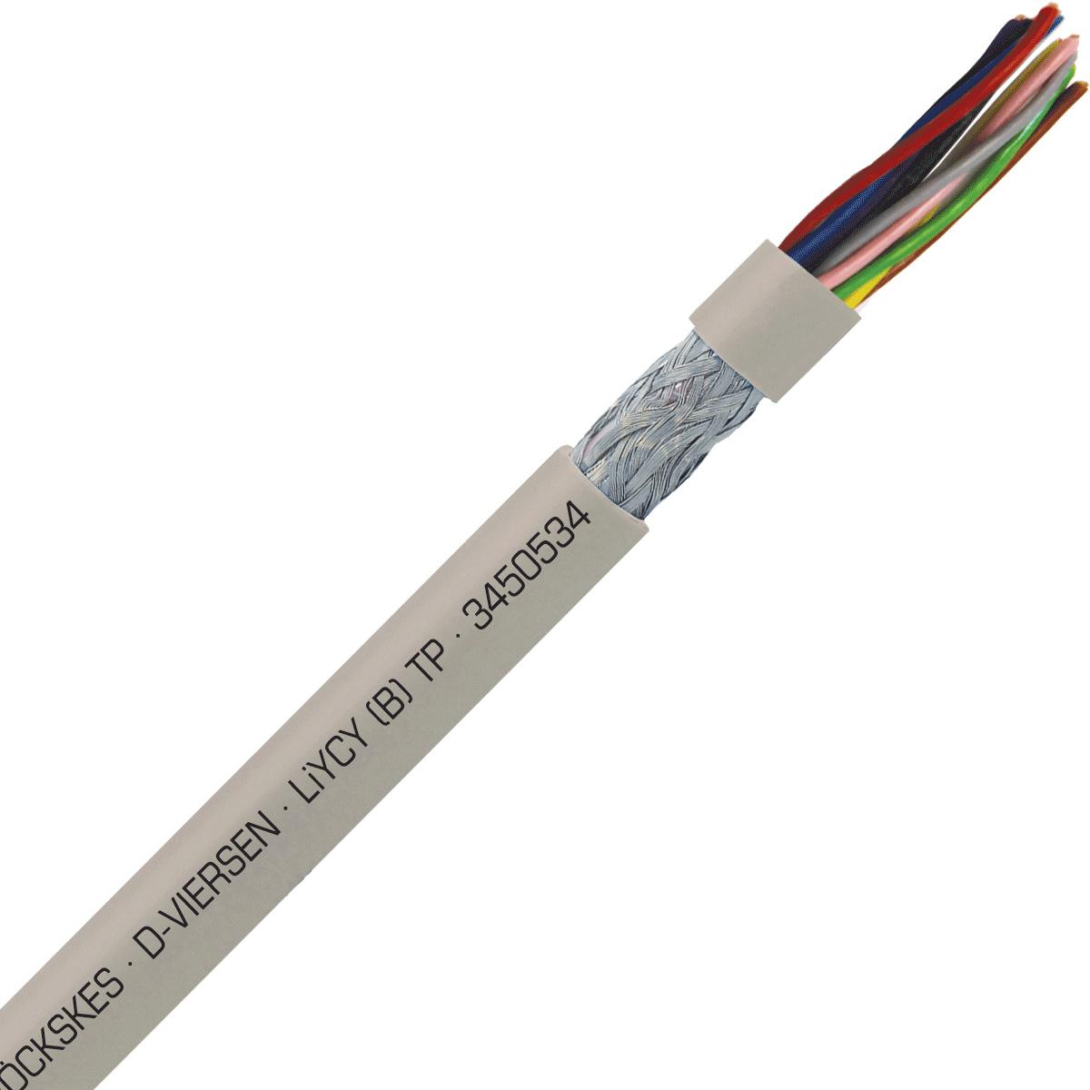 SAB 3450534 LiYCY (B) TP - 22 AWG/5pr, shielded multi-paired signal and control PVC cable with DIN color code