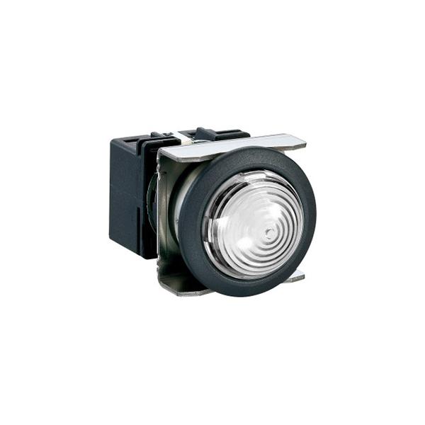 Idec LB6P-2T04VPW LB PilotLight Dome White 24V, Sleek flush mount design,  Standard bezel with 16mm hole size also available,  Bright LED illumination,  27.9mm depth behind the panel,  3PDT contact block available,  5A contact ratings,  IP65 degree of protection,  Metallic