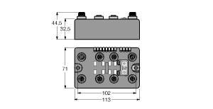 BLCDN-4M12WMT-4AI4AO-VI/CS30028 Part Image. Manufactured by Turck.