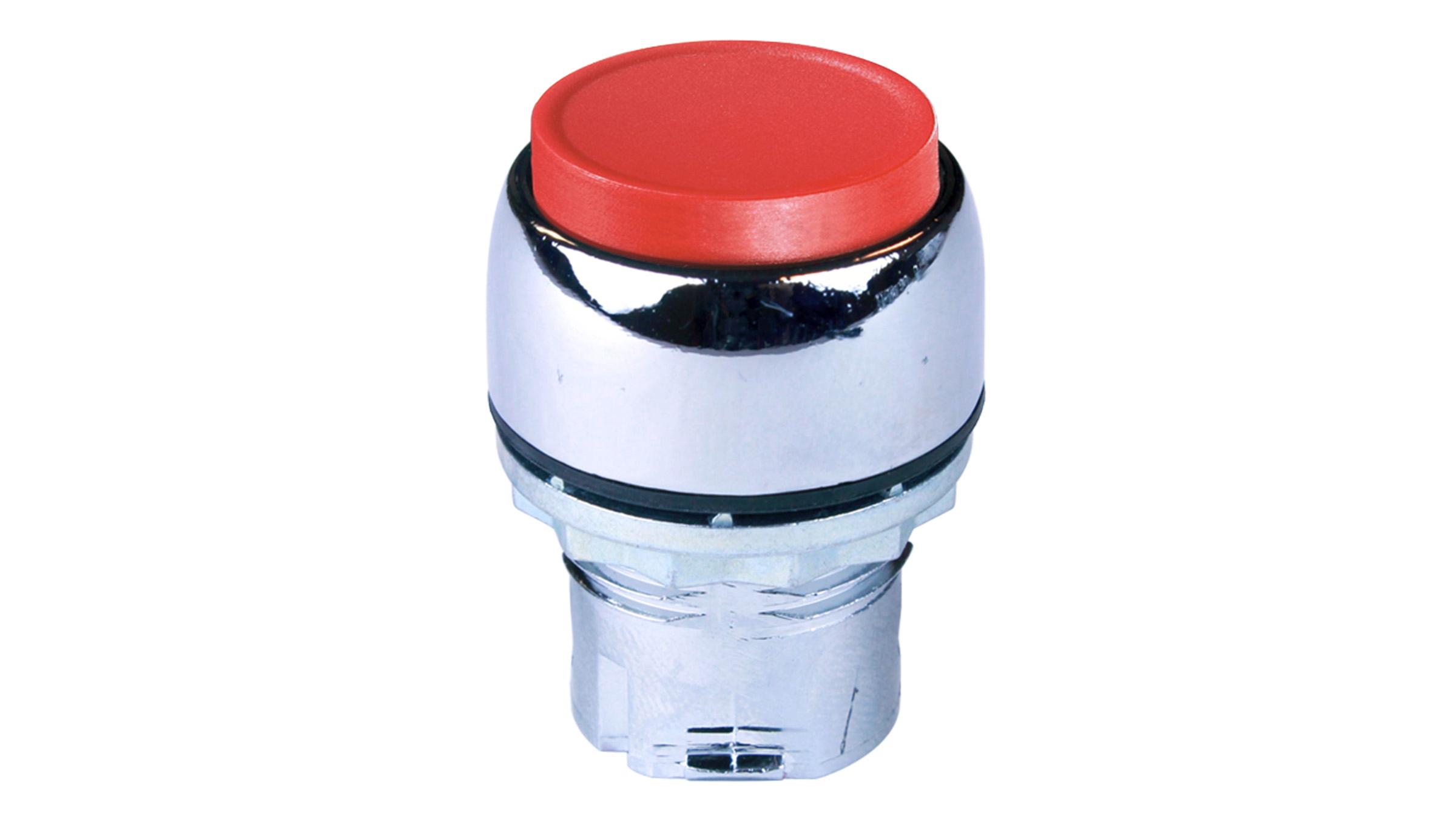 Sprecher + Schuh D7M-E4PX11 Sprecher + Schuh D7M-E4PX11 - D7 22mm Push Button, Non-Illuminated, Metal, Extended Momentary, Red, Plastic Latch, 1NO 1NC Standard, UL Type 4/13, IP66