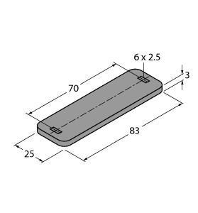 Turck TW-Q25L83-B-B128 HF Tag, , Resistent gegenüber Mineralöl, Petroleum, Salznebel, Pflanzenöl, HCL (10%), Bleichmittel (5%); UV-Licht, Die Angaben zur Resistenz gegenüber bestimmten Materialien stellen keine zugesicherten Produkteigenschaften dar. Der Anwender muss eine Prüfung hinsichtlich Eignung für seine Applikation durchführen., EEPROM, memory 128 byte, Flexible design, for mounting on curved or irregular surfaces