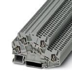 Phoenix Contact 3038464 Double-level spring-cage terminal block, connection method: Spring-cage connection, cross section: 0.08 mm² - 4 mm², AWG: 28 - 12, width: 5.2 mm, color: gray, mounting type: NS 35/7,5, NS 35/15