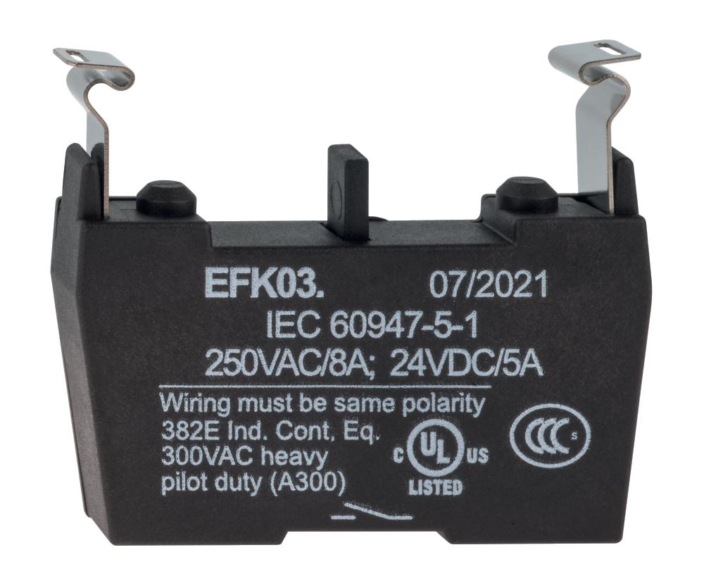 Schmersal EFK03.1 Command and signalling devices; Contact and light terminal blocks (EF/EL); Cage clamps; Mounting flange position 1; 13-14 (Contact labelling)