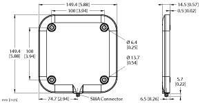 TN-UHF-ANT-NF-Q150-ETSI-FCC Part Image. Manufactured by Turck.