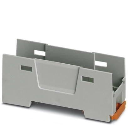 Phoenix Contact 2200665 DIN rail housing, Lower housing part with base latch, flat design, width: 22.6 mm, height: 75 mm, depth: 30.3 mm, color: light grey (7035)