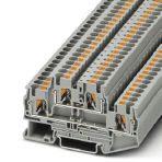 Phoenix Contact 3211786 Double-level terminal block, connection method: Push-in connection, cross section: 0.2 mm² - 6 mm², AWG: 24 - 10, width: 6.2 mm, color: gray, mounting type: NS 35/7,5, NS 35/15