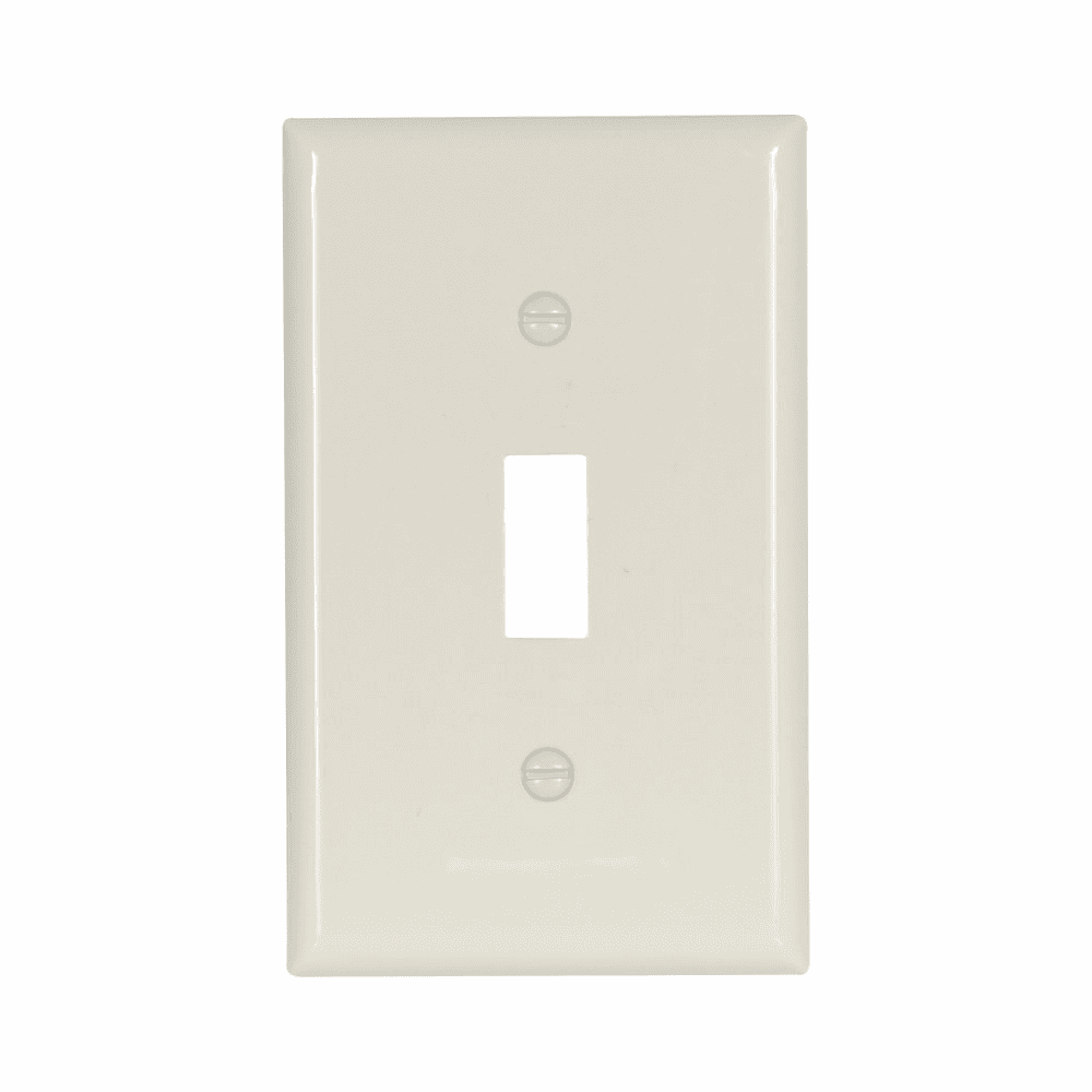 Eaton 5134A 5134A Eaton - Standard Size Toggle Switch Wallplate, Almond, Toggle, Nylon, 1, Standard