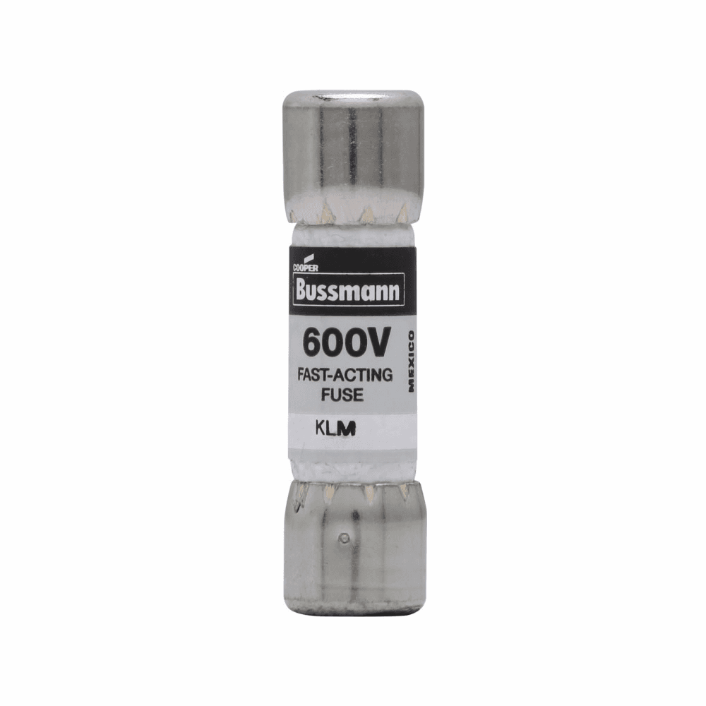 Cooper Bussmann KLM-3 KLM-3 Cooper Bussmann - Eaton Bussmann series KLM fuse, 600 Vac, 600 Vdc, 3A, 100 kAIC at 600 Vac, 50 kAIC at 600 Vdc, Non Indicating, Fast acting, Ferrule end X ferrule end, Melamine tube, Nickel-plated bronze endcap