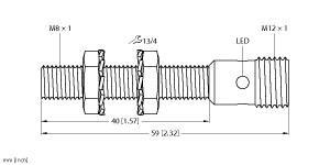 BI2-EG08-AP6X-H1341 Part Image. Manufactured by Turck.