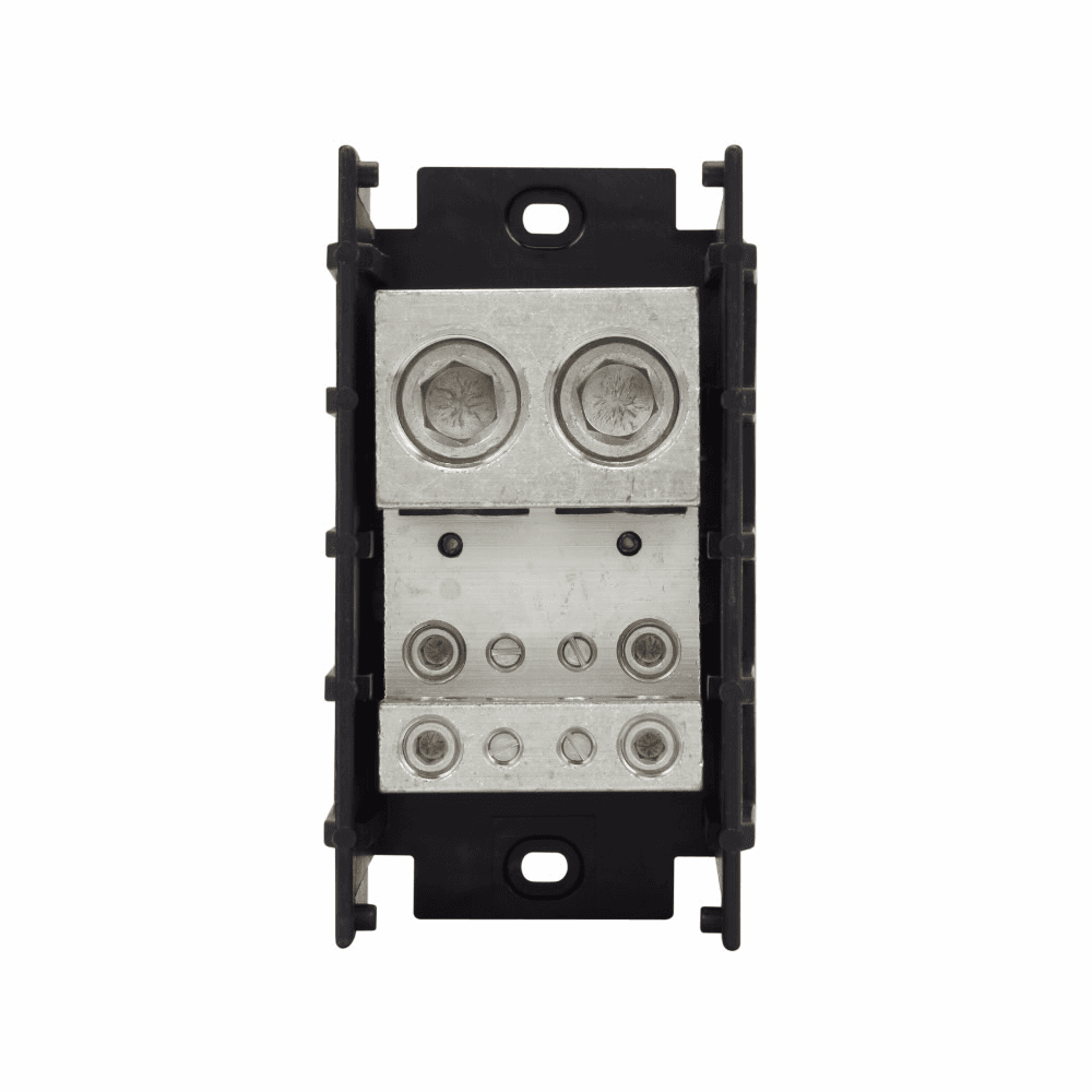 Cooper Bussmann 16528-1 16528-1 Cooper Bussmann - Eaton Bussmann series power distribution block, Flammability Rating UL 94-V0, 600 Vac, 600 Vdc, 840A, Power distribution block, Single-pole, Black, Molded Thermoplastic