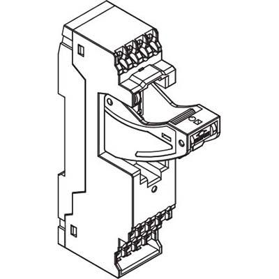 Omron P7SA10FNDPUDC24 Omron Socket for G7SA, 4 poles (10 Terminals), Front-mounting, With Operation Indicator LED/Built-in Diode, 24 VDC Coil Rating