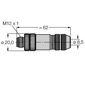 BMSWS8151-8.5 Part Image. Manufactured by Turck.