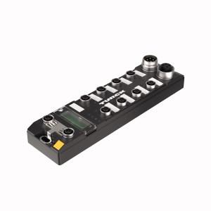 Turck TBEN-L4-8IOL/CS30128 Compact Multiprotocol I/O Module for Ethernet, 8 IO-Link Master Channels, 4 Universal Digital PNP Channels, 2 A, Channel Diagnostics, PROFINET device, EtherNet/IP device or Modbus TCP slave, Integrated Ethernet switch, Supports 10 Mbps / 100 Mbps, 2x M12, 4-pin, D-coded, Ethernet fieldbus connection, Glass fiber reinforced housing, Shock and vibration tested, Fully potted module electronics, Protection classes IP65, IP67, IP69K, M12 ports for IO-Link master, 5-pin, IO-Link master port class A an