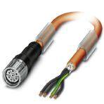 Phoenix Contact 1620400 Cable plug in molded plastic, length: 5 m, color of outer sheath: orange RAL 2003