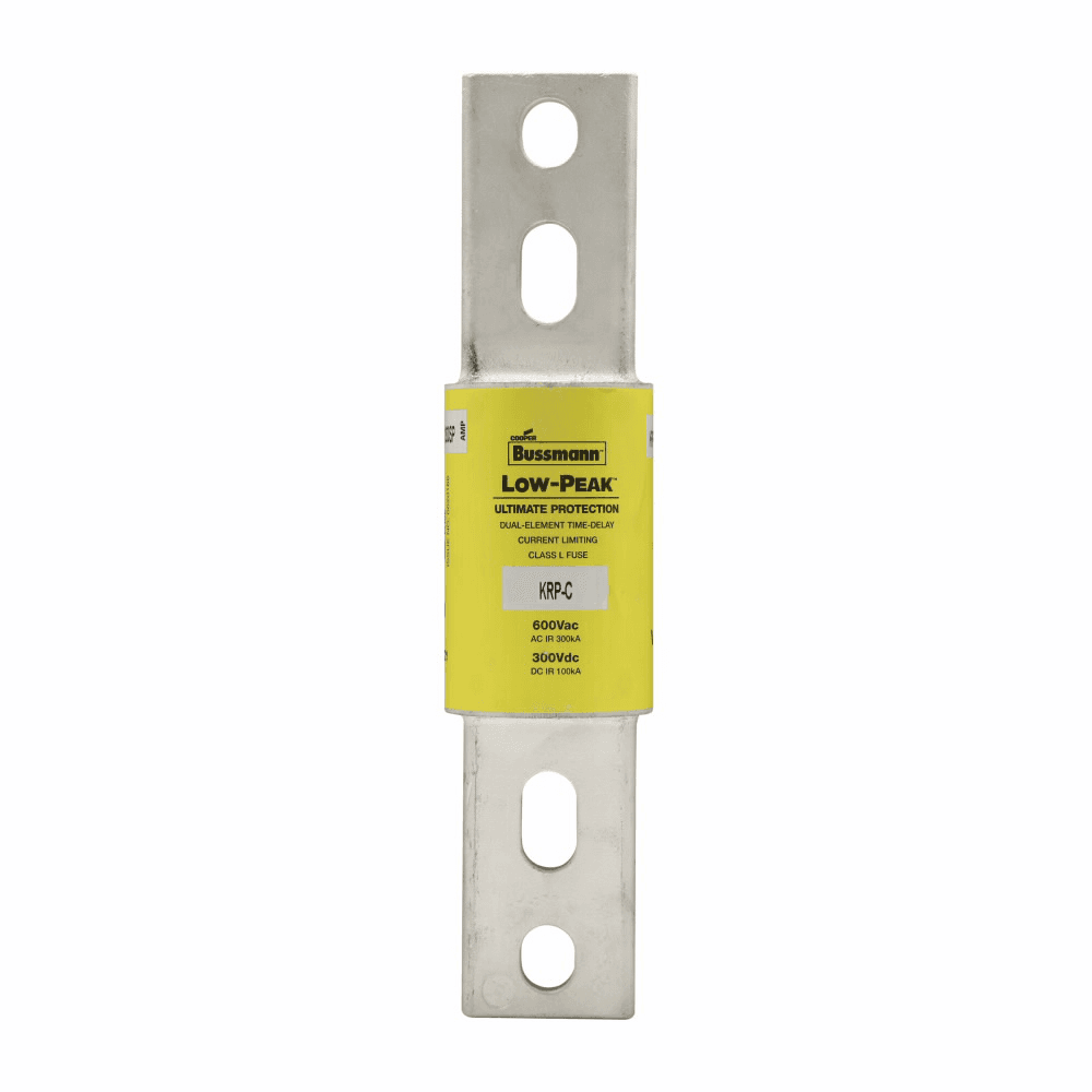 Cooper Bussmann KRP-C-900SP KRP-C-900SP Cooper Bussmann - Eaton Bussmann Series KRP-C Fuse, Current-limiting, Time-delay, 600 Vac, 300 Vdc, 900A, 300 kAIC at 600 Vac, 100 kA at 300 kAIC Vdc, Class L, Bolted blade end X bolted blade end, 1700, 2.5, Inch, Non Indicating, 4 S at 500%