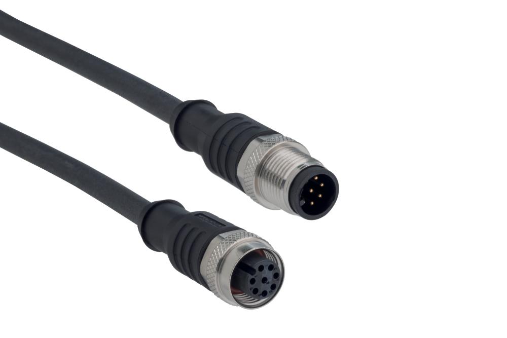 Schmersal V-SK8P-M12/M8-S-G-0,5M-BK-2-X-A-4 Connecting cables; M12