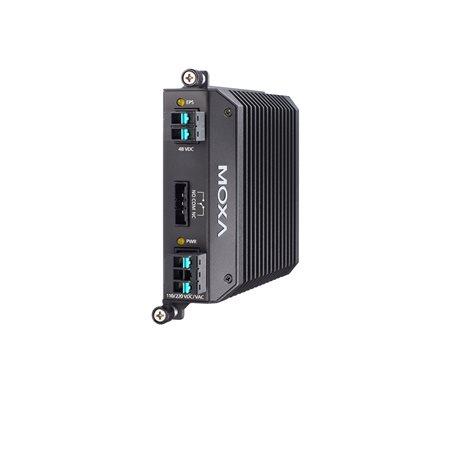 Moxa PWR-HV-P48-A 110/220 VAC/VDC power supply module with system power, relay, PoE power input, advanced heat sink