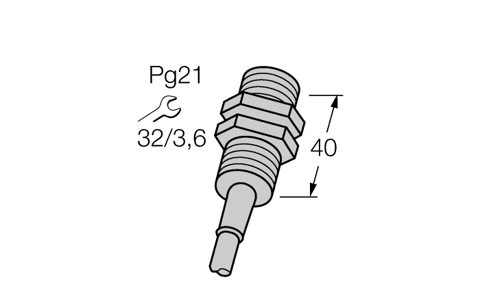 Turck BI10-G28-Y1 Turck BI10-G28-Y1 is an intrinsically-safe inductive proximity sensor belonging to the BI...-G28 series. This ATEX compliant, embeddable special version is designed without an LED indicator and features a supply voltage of 8.2Vdc. It is constructed with a chrome-plated brass housing, a PA12-GF30 (glass fiber reinforced Polyamide) sensing face, a TROGAMID end cap, and a PVC cable jacket. The sensor is connected via a pre-wired 2m / 6.5ft cable terminated with bare end flying leads. It has a Pg12 fully threaded barrel shape, offers a degree of protection of IP67, and can operate within an ambient air temperature range of -25°C to +70°C. The BI10-G28-Y1 has a maximum switching frequency of 500Hz, one digital output (8.2Vdc; NAMUR), a sensing distance of 10mm, and a thread size of Pg 21.