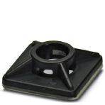 Phoenix Contact 3240707 Cable binder base, for cable binders up to 4 mm wide, self-adhesive (rubber) and screwable, 4 mm fixing hole, 4-sided cable binder feed-through