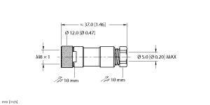 B 5131-0 Part Image. Manufactured by Turck.