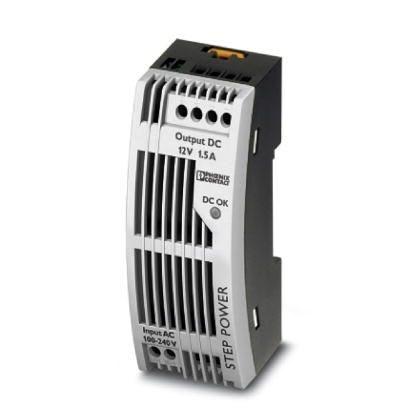 Phoenix Contact 2868554 Primary-switched STEP POWER power supply for DIN rail mounting, input: 1-phase, output: 12 V DC/1.5 A